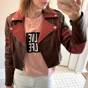 Vintage Rare Jean Paul Gaultier Cropped Leather Jacket XS